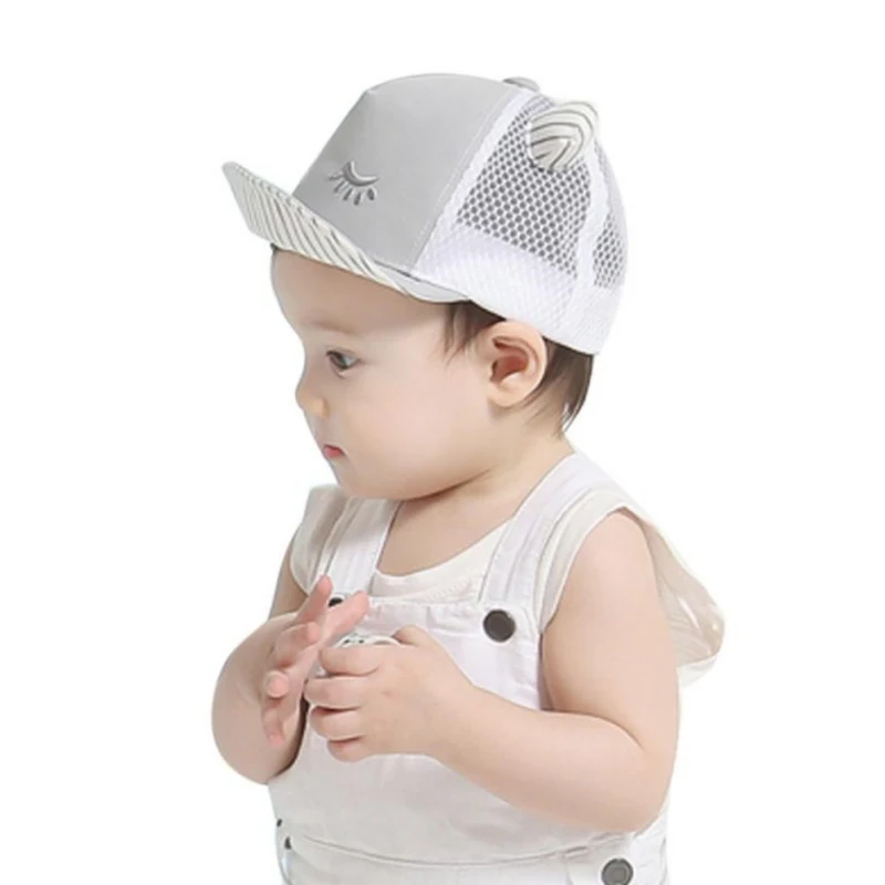 Baby Caps New Girl Boys Cap Summer Hats For Boy Infant Sun Hat With Ear 2017 Sunscreen Spring Accessories | Мать и ребенок
