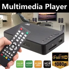 Мини 1080P HDMI мультимедийный плеер Наборы Профессиональный HDD USB2.0 Внешний мультимедийный плеер с 3 выходами HDMI/VGA/AV Mayitr