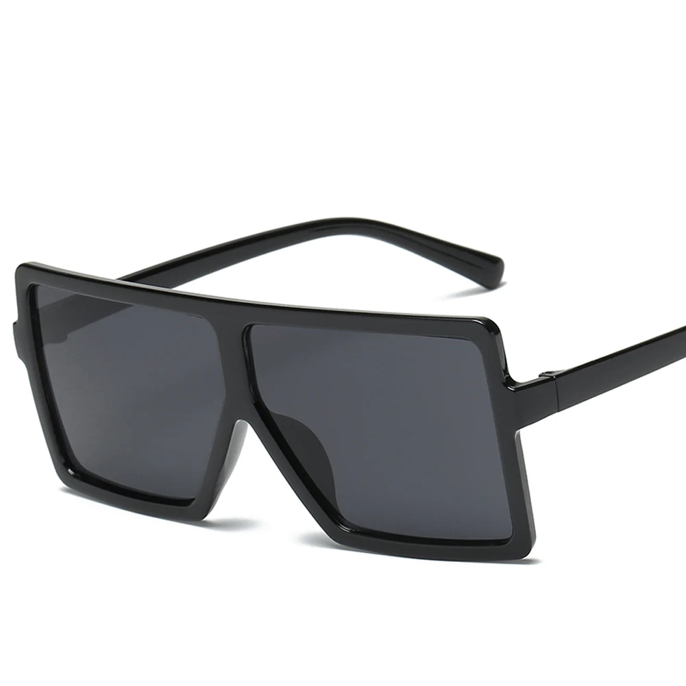 

samjune Brand retro Steampunk frame Square male Sunglasses Men All Black oversized big sun Glasses for men Women sun glasses
