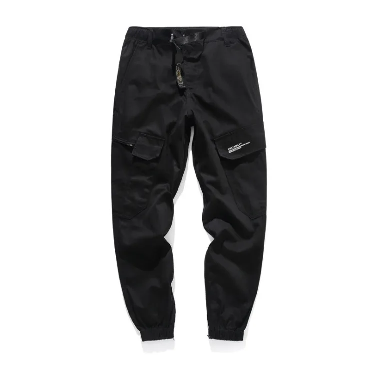Мужская модная уличная одежда мужские спортивные штаны Молодежные повседневные брюки с резинками на щиколотках брендовые ботинки с вырезами европейские брюки