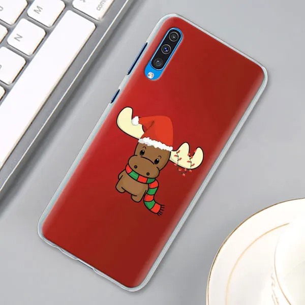 15 Счастливый новогоднее; рождественское Снежинка чехол КРЫШКА ДЛЯ samsung Galaxy A30 A40 A50 A70 A6 A8 плюс A7 A9 M30 чехол для телефона Coque - Цвет: 15