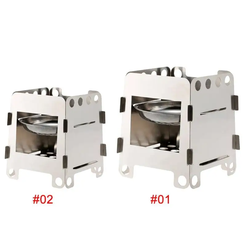 Outdoor Camping Stainless Steel Folding Wood Stove Portable Picnic ( | Спорт и развлечения