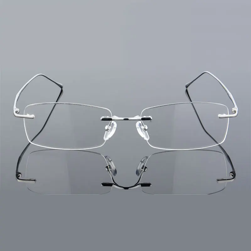 Фото Reven Jate 632 Rimless Men Eyeglasses Frame Optical Prescription Glasses for Man Eyewear Fashion Rimless Spectacles №4