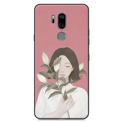 A2 Полное покрытие для LG G7 тонкий Q чехол для LG G7 ThinQ G710 девушка цветок окрашенные мягкий TPU оболочка для LG G7 G 7 Чехол G7ThinQ чехол для телефона s - Цвет: A2