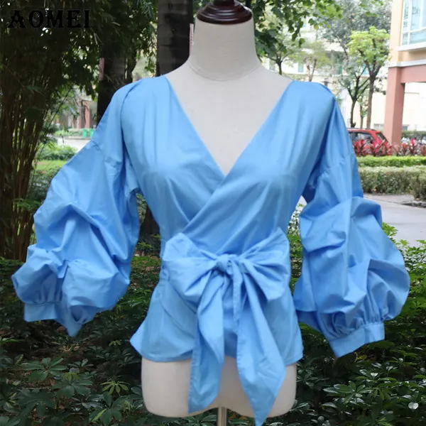 Женская модная блузка с оборками v образный вырез элегантные топы одежда Рубашки