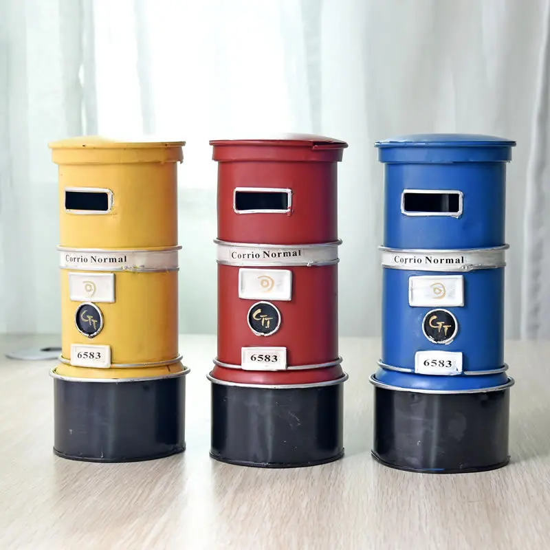 Почтовый ящик копилка Postbox студийные украшения металлические поделки винтажная