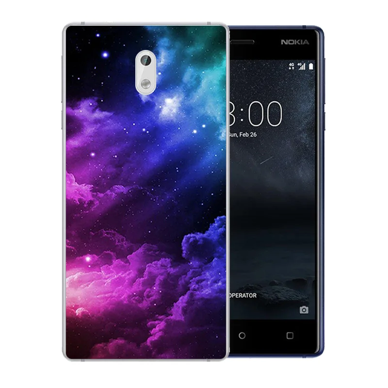 5 0 дюйма для Nokia 3 чехла силиконовый звездное небо прозрачный узор мягкий ТПУ