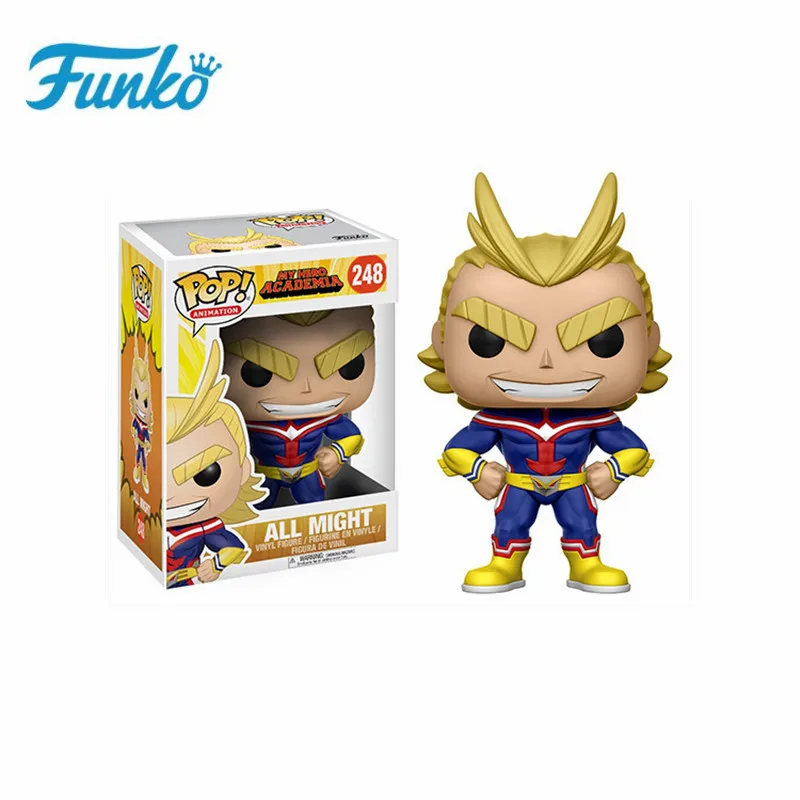 Y-All Might-248 Funko pop My Hero Academy DEKU обучение TODOROKI ALL MIGHT кацуки виниловая Коллекция Фигурки Модель игрушки подарок на день рождения - Цвет: Y-All Might-248
