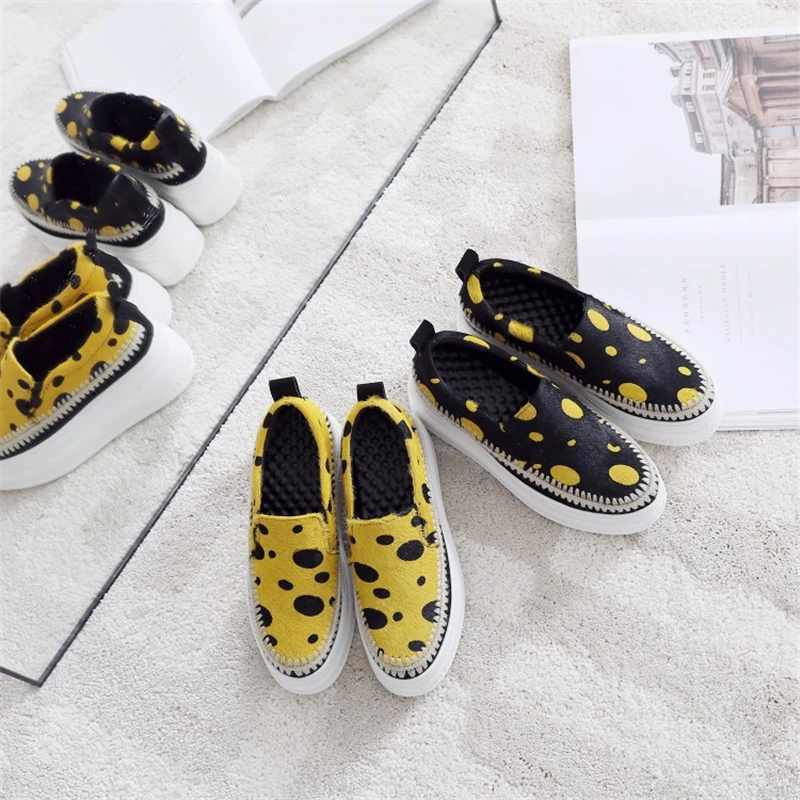 DORATASIA 2019 New Fashion Horsehair Flat Platform Shoes Woman Spring Polka Dot Loafers Ladies Casual Flats Women | Обувь