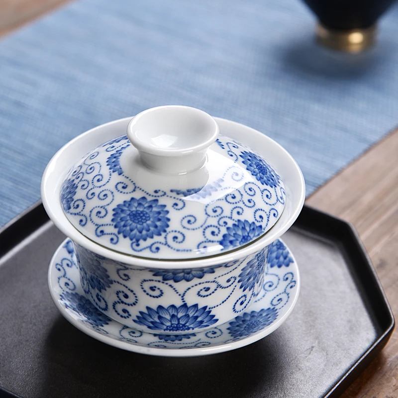 Высококачественный чайный набор Gai Wan из костяного фарфора чайные наборы Gaiwan