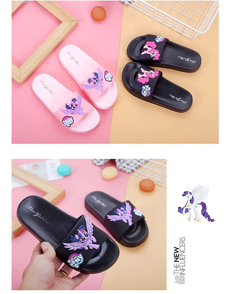 Милые летние тапочки для девочек детские тапочки chinelo мультфильм дружба Is Magic детские шлепанцы Zapatillas bebe детские Тапочки