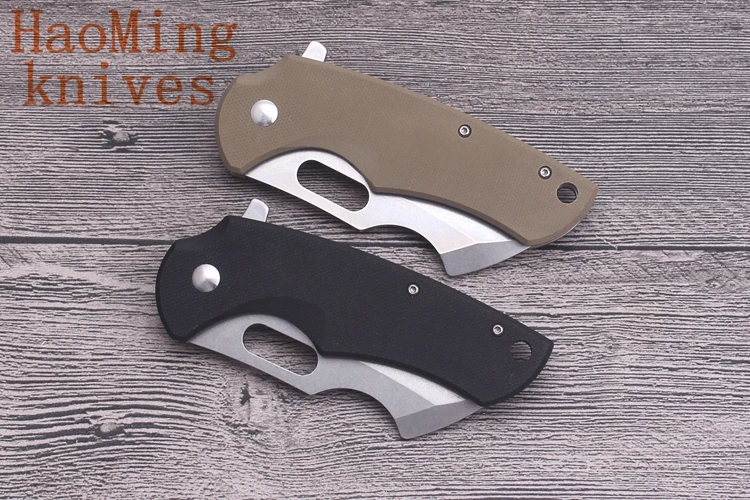 Tactical outdoor camping survival folding knife D2 steel G10 portable pocket hunting rescue Knives practical fishing EDC tools |