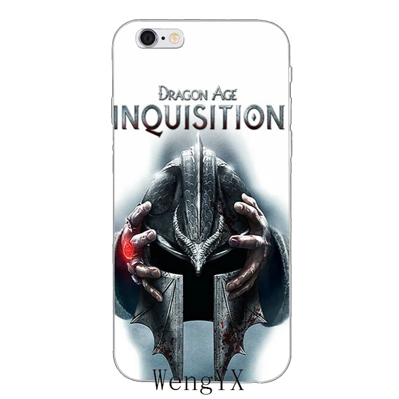 Тонкий силиконовый мягкий чехол для телефона Dragon Age инквизиция iPhone 4 4s 5 5s 5c SE 6 6s plus