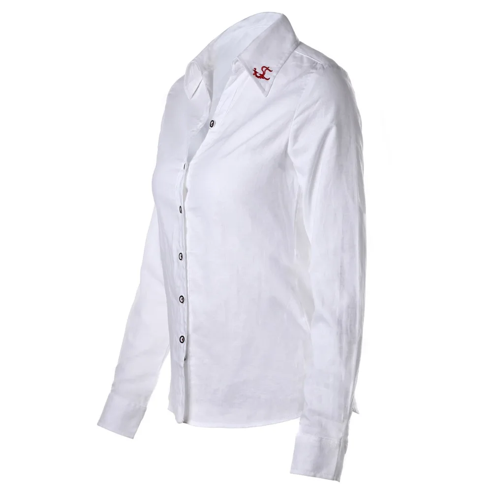 Рубашка женская с длинным рукавом однотонная хлопковая|blusas y camisas mujer|camisas mujerplus size