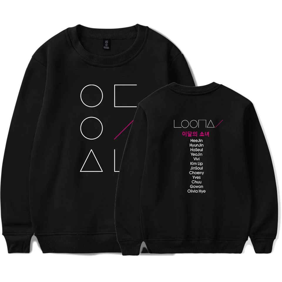 

Свитшот LOONA в стиле Харадзюку для мужчин и женщин, худи с длинным рукавом, модный спортивный костюм, топы, одежда для поп