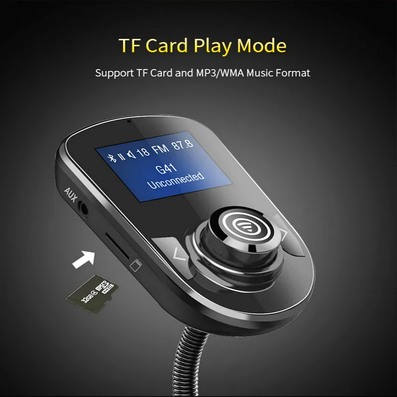 Автомобильный Bluetooth FM модулятор передатчик стерео Авто Hands Free MP3 плеер аудио адаптер USB быстрая зарядка Зажигалка автомобильные аксессуары