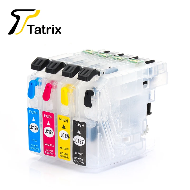 Tatrix LC127 LC125 многоразовый чернильный картридж для Brother MFC J4410DW J4510DW J4610DW J4710DW J2510 J4110DW
