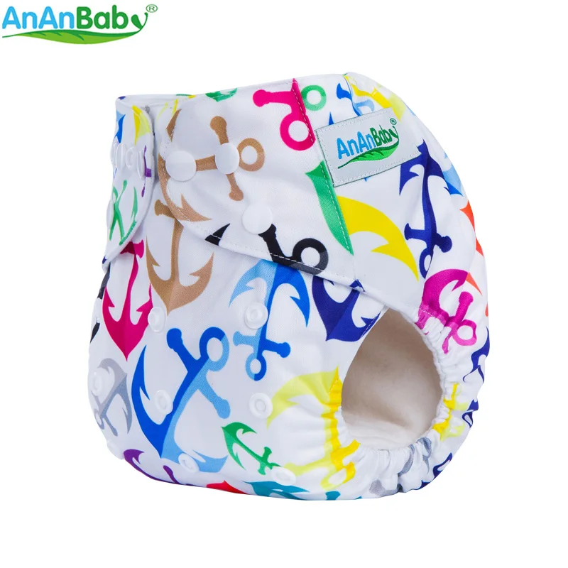 Новинка 10 шт. детские подгузники с рисунком AnAnBaby цветные тканевые без вставок|cloth