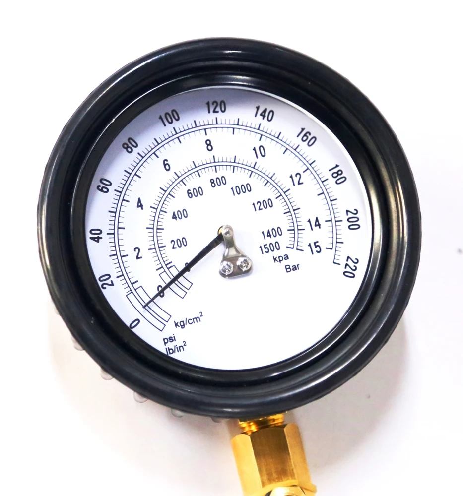 LEMATEC Pro измеритель давления в шинах с гибким шлангом CE 220PSI мембранный манометр