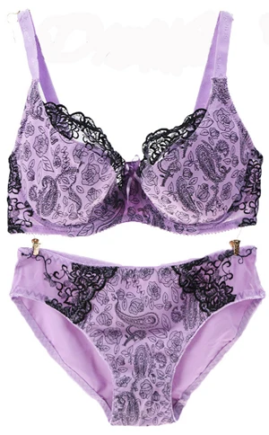 Классический комплект с бюстгальтером лаванды для девушек и молодых женщин 95E 95DD