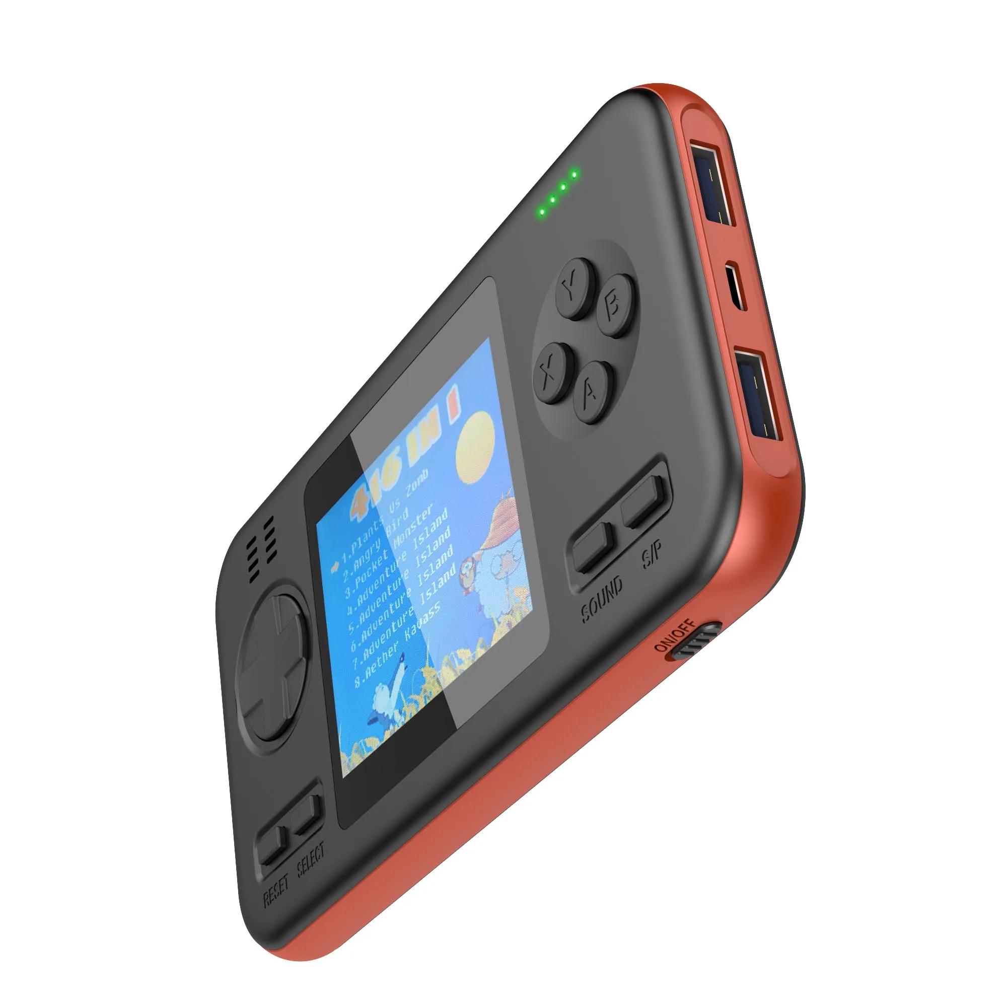 yellow black Игровая консоль для видеоигр, портативная игровая консоль в стиле ретро, 416 стилей, Классическая игра, Тетрис, геймпад с 8000 мАч, battary power bank, Новинка - Цвет: yellow black