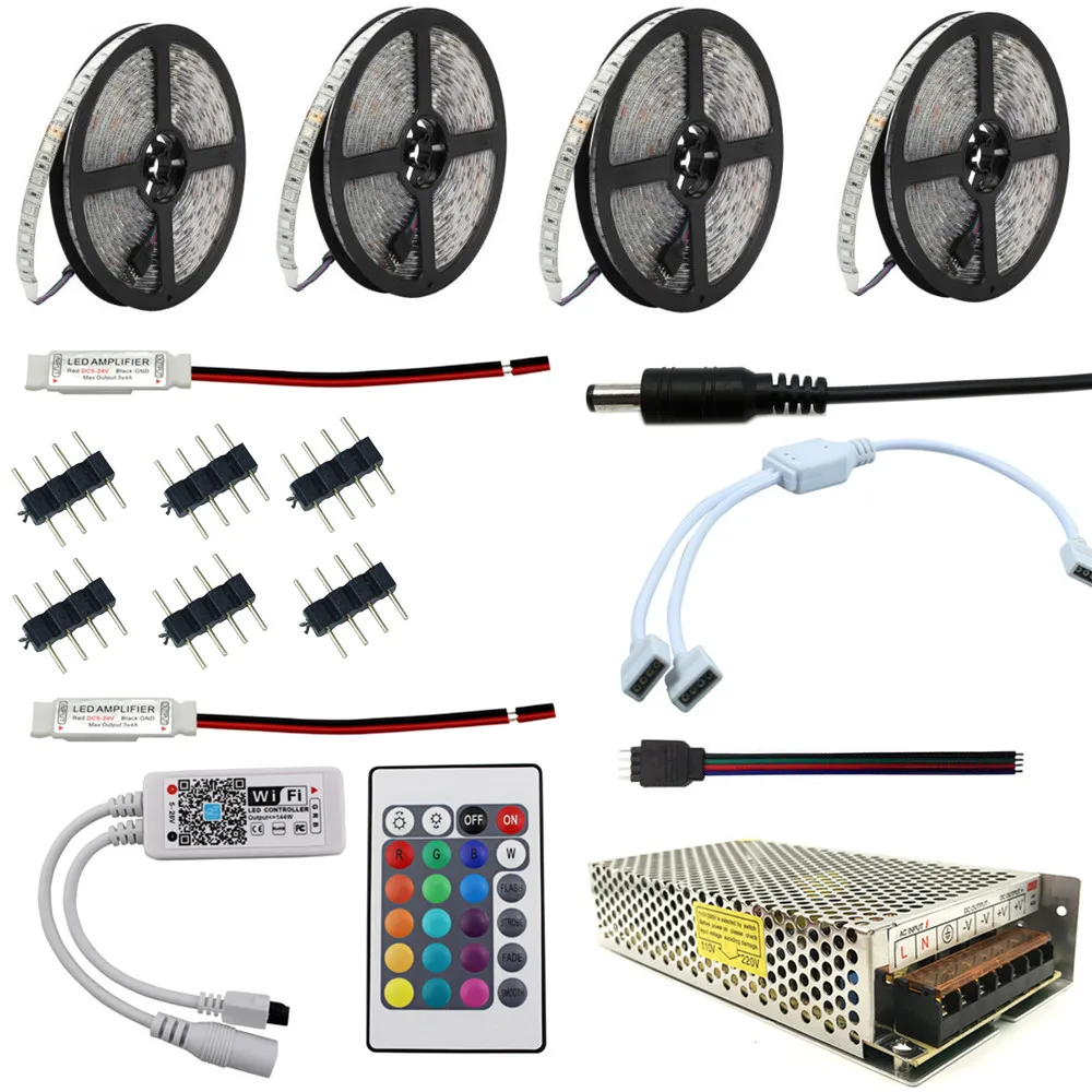 Гибкая Водонепроницаемая неоновая лента 20 м 5050 RGB 5 10 15 60 светодиодов/м 12 В