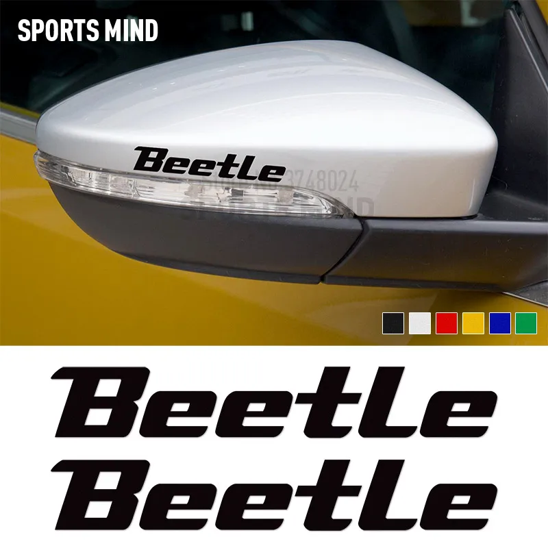 

12 Pairs Car Styling Rearview Mirror Automobiles Car Sticker Decal For Volkswagen Beetle Rline TDI TSI Car Accessories