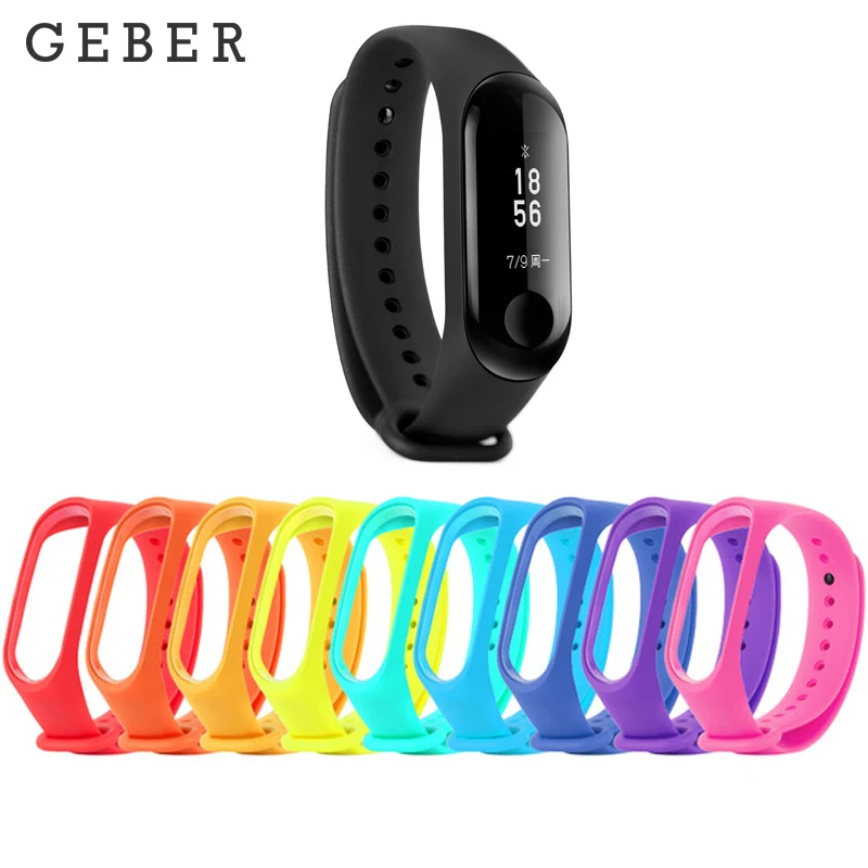 Ремешок спортивный силиконовый для Xiaomi Mi Band 3 Аксессуары часов mi band