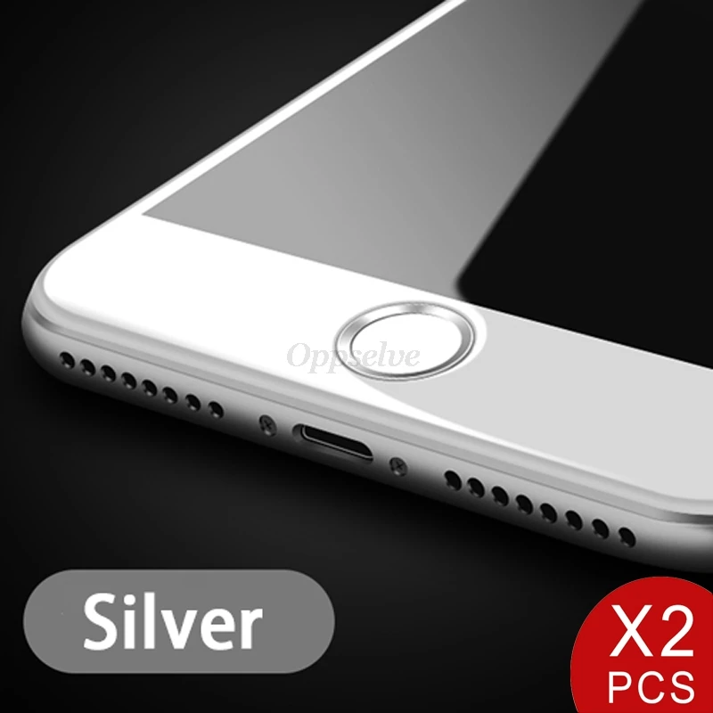 2 шт. алюминиевая сенсорная наклейка для iPhone 7 8 6 6s Plus 5s 5 SE Apple Phone с идентификацией отпечатков пальцев - Цвет: Silver