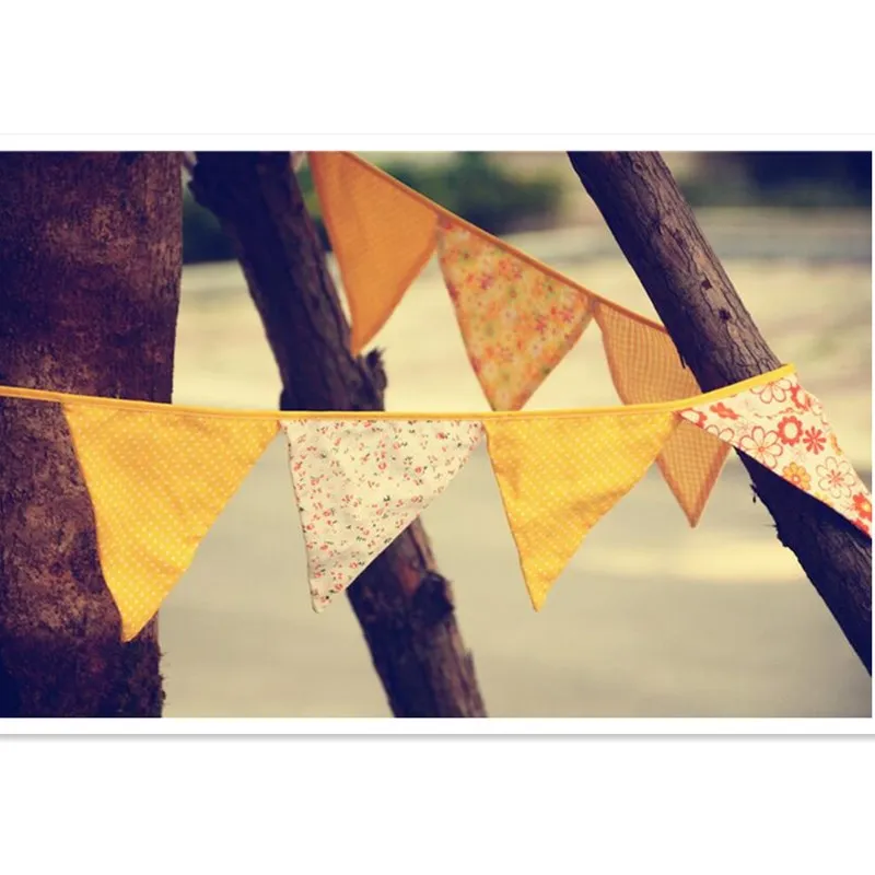 Яркий флаг-баннер из хлопчатобумажной ткани баннер гирлянда для романтических