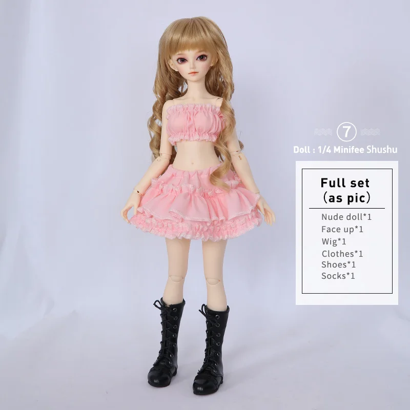 Shushu Fullset Полный набор сказочных кукол Minifee Chloe Shushu Risse Rendia Rena FL BJD 1/4 милые модные Феи обнаженные игрушки - Цвет: Shushu Fullset