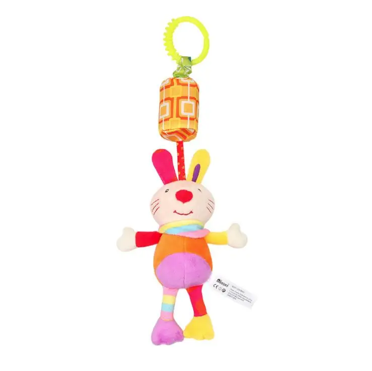 rabbit Погремушка игрушки для ребенка милый щенок пчела коляска игрушка погремушки мобильный для ребенка тележка 0-12 месяцев младенческая кровать подвесной подарок - Цвет: rabbit