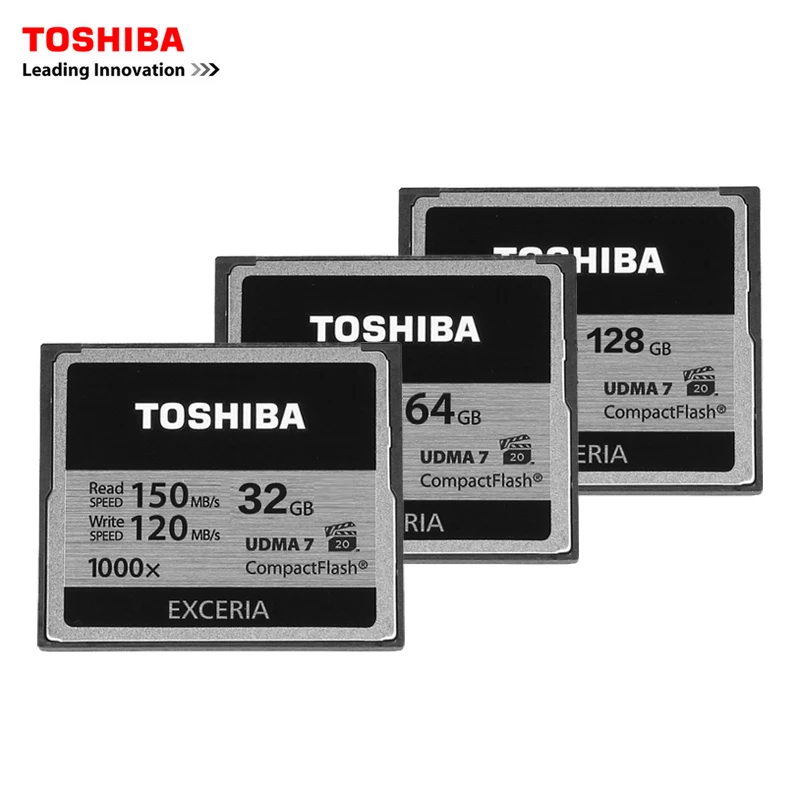 Toshiba 32 ГБ 64 128 CF карта Профессиональный Compact Flash Card Высокая Скорость 150 МБ/с. udma7 1000X