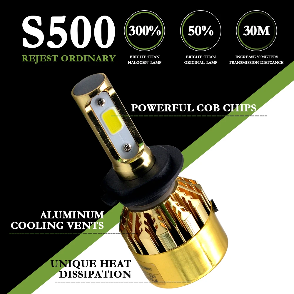 2 шт. Авто H4 Led H7 H1 H3 H11 H8 H9 9005 HB3 9006 HB4 автомобильные лампы для передних фар Hi/короче