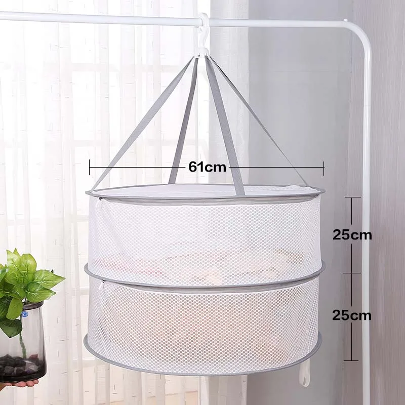 20fine-mesh lockable Ветрозащитная одежда сушильная сетка для свитера бюстгальтер нижнее белье подвесная сушилка Корзина для белья сетка складные сетки на плоской подошве - Цвет: 20fine-mesh lockable