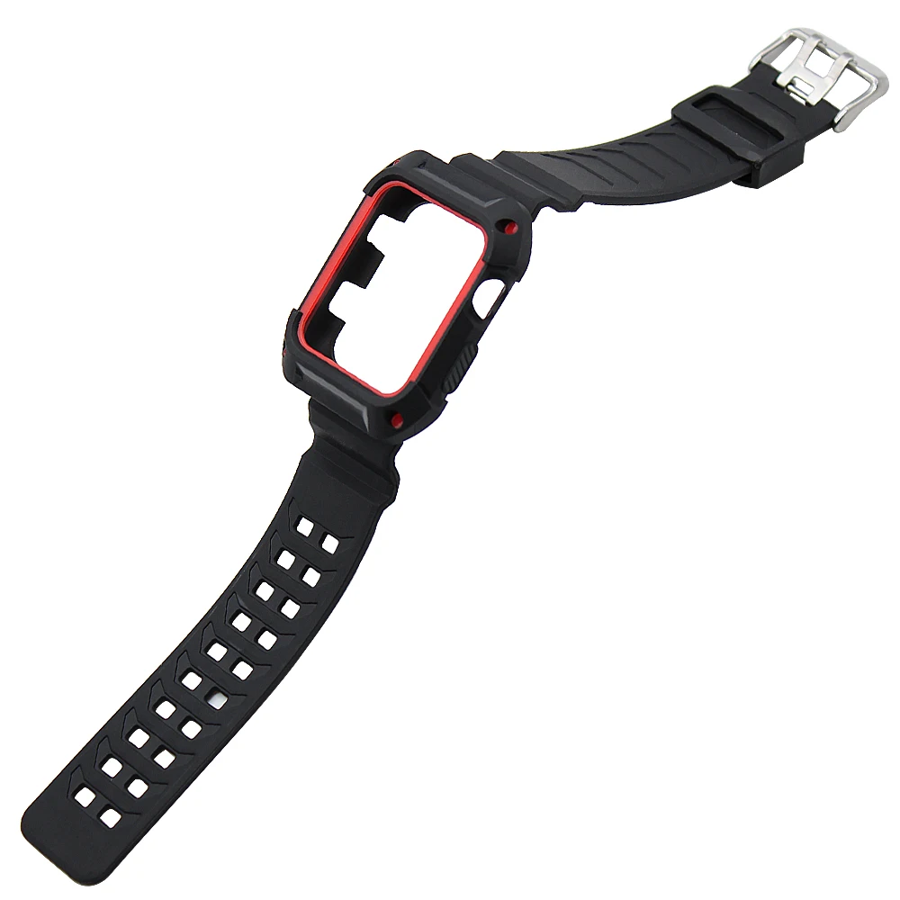 Резиновый ремешок из ТПУ для наручных часов защитный чехол iWatch Apple Watch 38 мм 42
