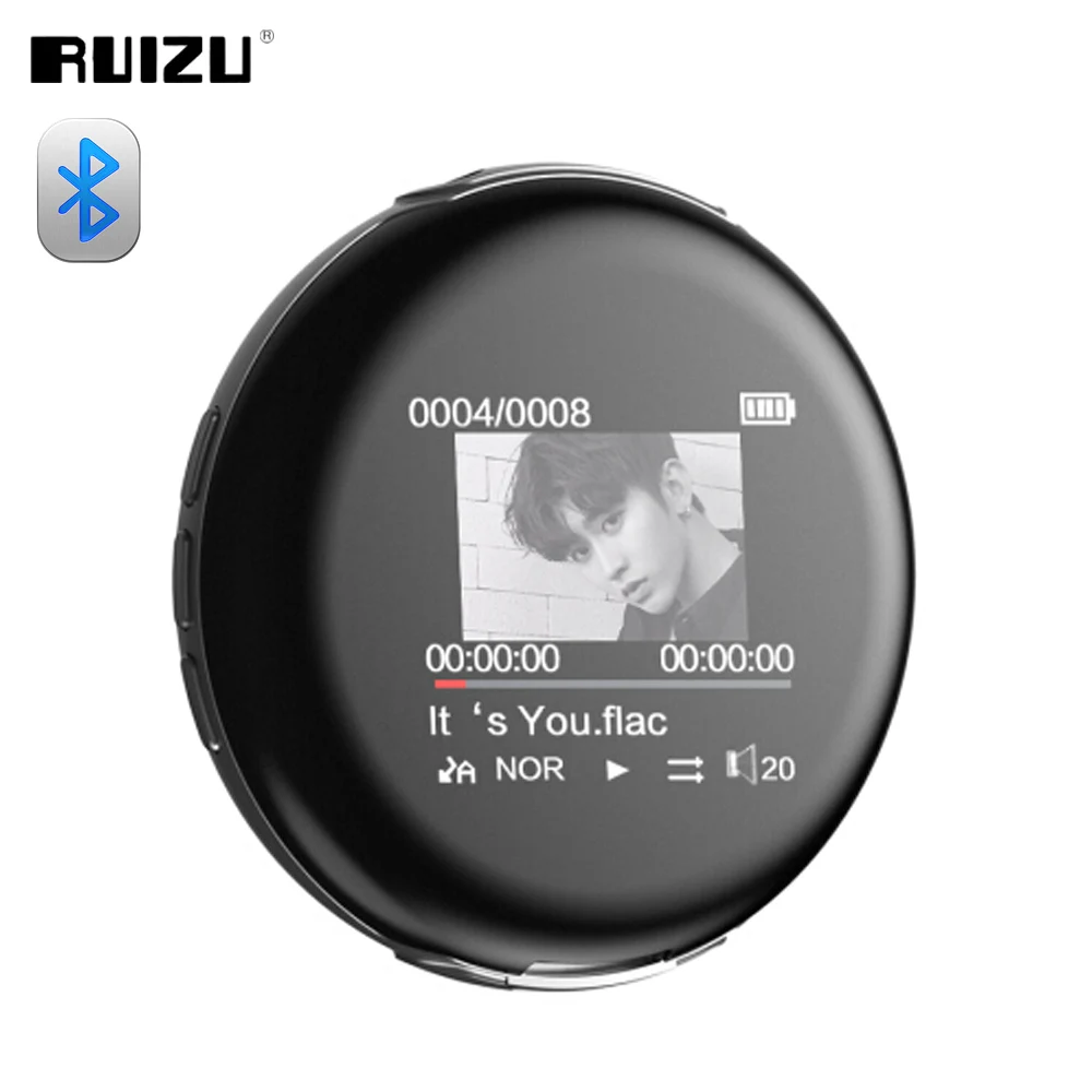 Новейший MP3 плеер RUIZU M1 Bluetooth спортивный мини Портативный аудио 8 ГБ с Built in