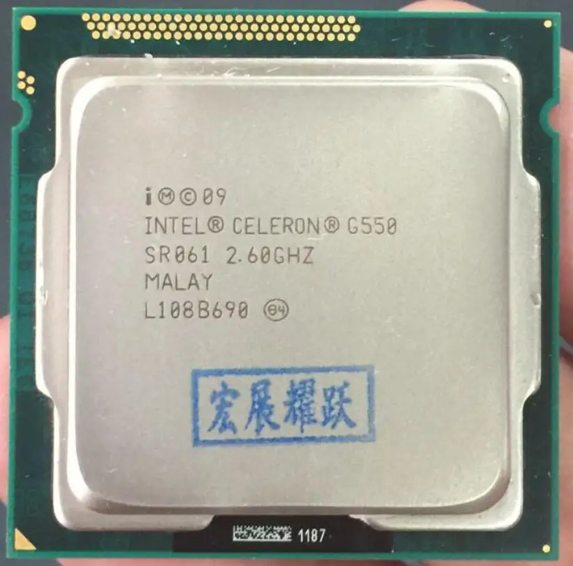 Intel cpu Celeron G550 cpu 2 м кэш, 2,60 ГГц LGA 1155 TDP 65 Вт настольный процессор двухъядерный ПК компьютер ЦП