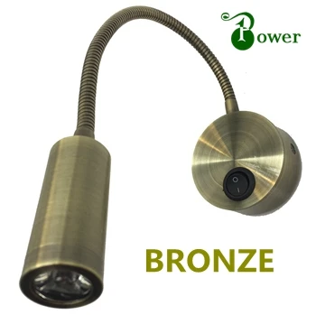 Бронзовый светодиодный светильник для чтения в салоне 12 В 24 3 Вт|12v reading light|12v led