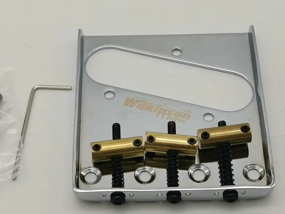 Wilkinson 3 Седло моста для электрогитары Telecaster латунь седла Tele гитары мост хром