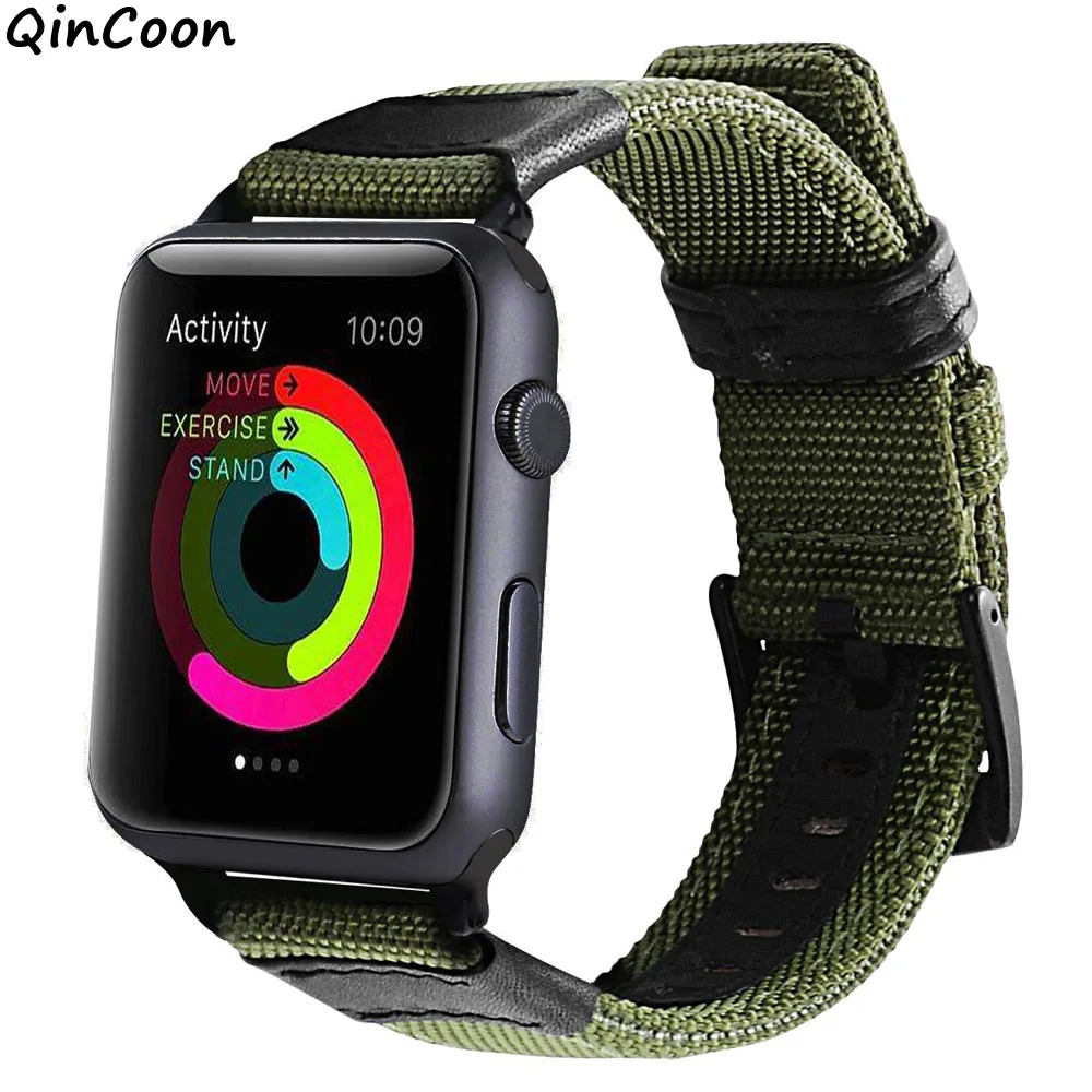 Тканый нейлоновый ремешок для мм Apple Watch 42mm 38 44 40 камуфляж джип часов браслет Series 4 3