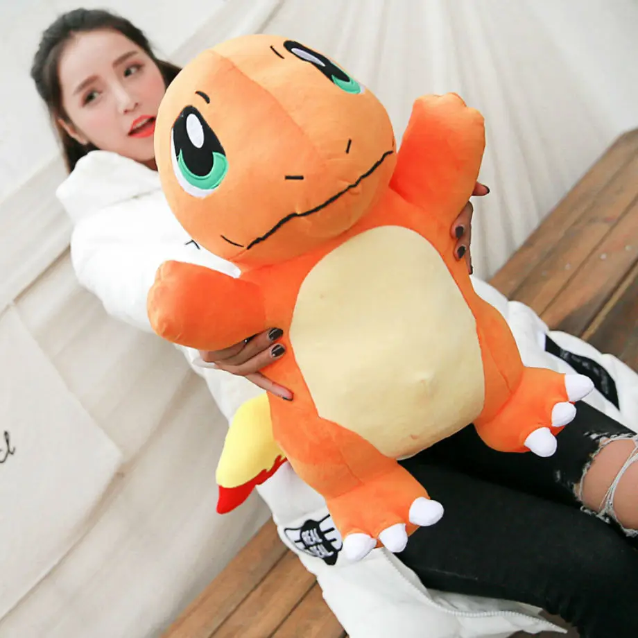 50cm Charmander 1 шт. 50-60 см супер большой размер Squirtle Charmander Bulbasaur Плюшевые игрушки мультфильм мягкие куклы детские игрушки для детей день рождения - Цвет: 50cm Charmander