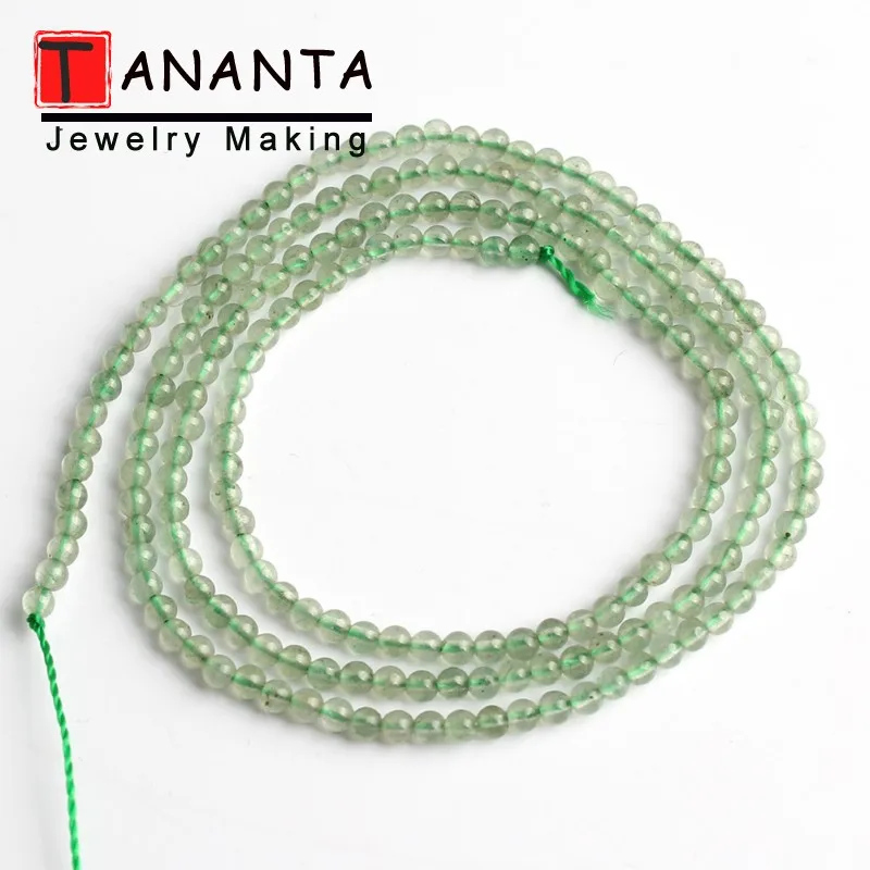Green Aventurine Натуральный 2 мм гематит бирюза нефрит Агаты Кварцевый Камень Бисер для самостоятельного изготовления ювелирных изделий ожерелье браслет женские серьги 15 дюймов - Цвет: Green Aventurine
