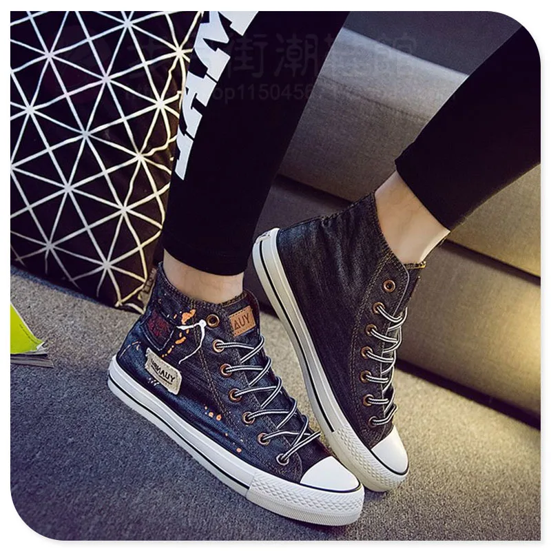 Мужские синие джинсовые парусиновые туфли на весну-осень мужские повседневные