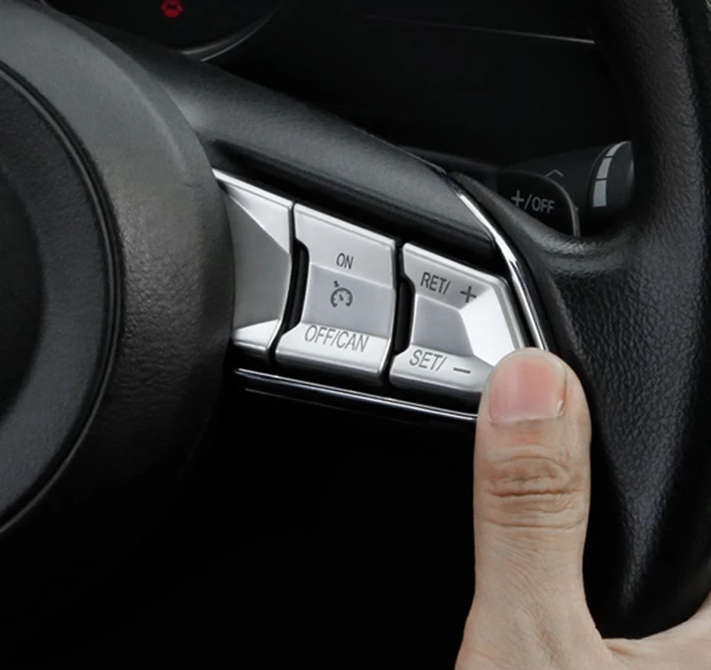 

for Mazda 3 Axela 2017 cx-3 2018 cx-4 2018 Steering wheel Multi-Media Button Decoration sticker