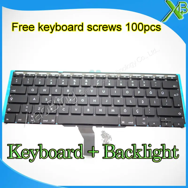 Совершенно новая Турецкая клавиатура TR с подсветкой + 100 винтов для клавиатуры