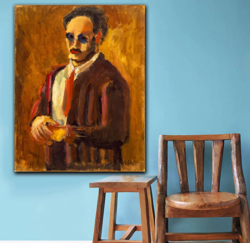 Большой размер Печать настенные картины для гостиной Mark Rothko Автопортрет 1936 на