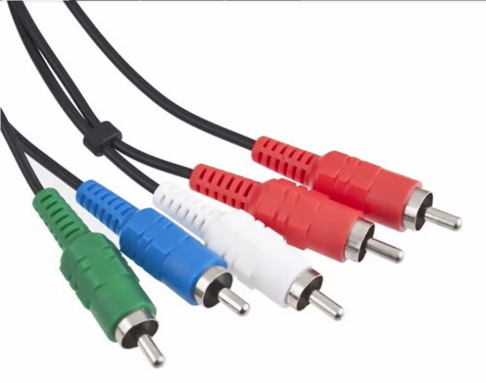 50 шт./лот 1 8 м 1080P компонент AV аудио Vedio HDTV кабель для Sony Playstation 2 3 PS3 PS2 PS1|hdtv component