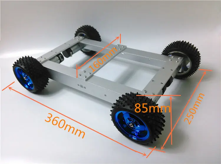 Полноприводный автомобиль C285 колеса 85 мм 4 мотора с датчиком скорости холла для