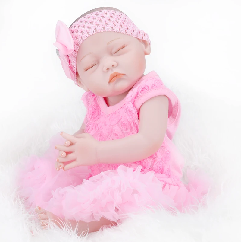 UCanaan 20 дюймов Reborn baby girl куклы реалистичные полный тела Силиконовые Реалистичные Новорожденные куклы ручной работы для малышей игрушки